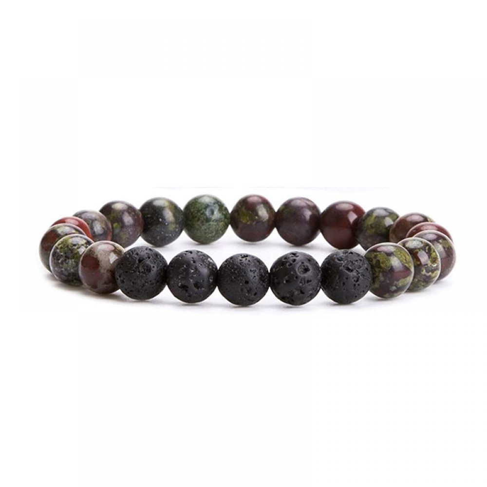 Stretch Volcanic Stone Natural Stone Beaded Bracelet