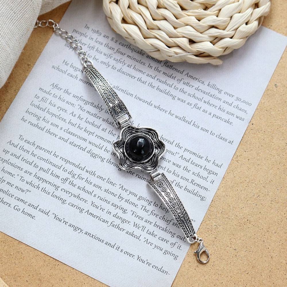 Colored Stone All-match Simple Bracelet