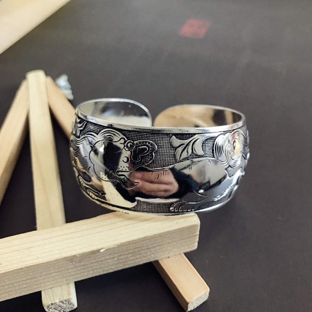 Retro Ethnic Style Silver Bracelet