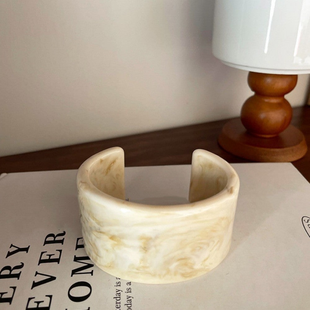 Vintage Acrylic Geometric Irregular Ring Resin Bracelet
