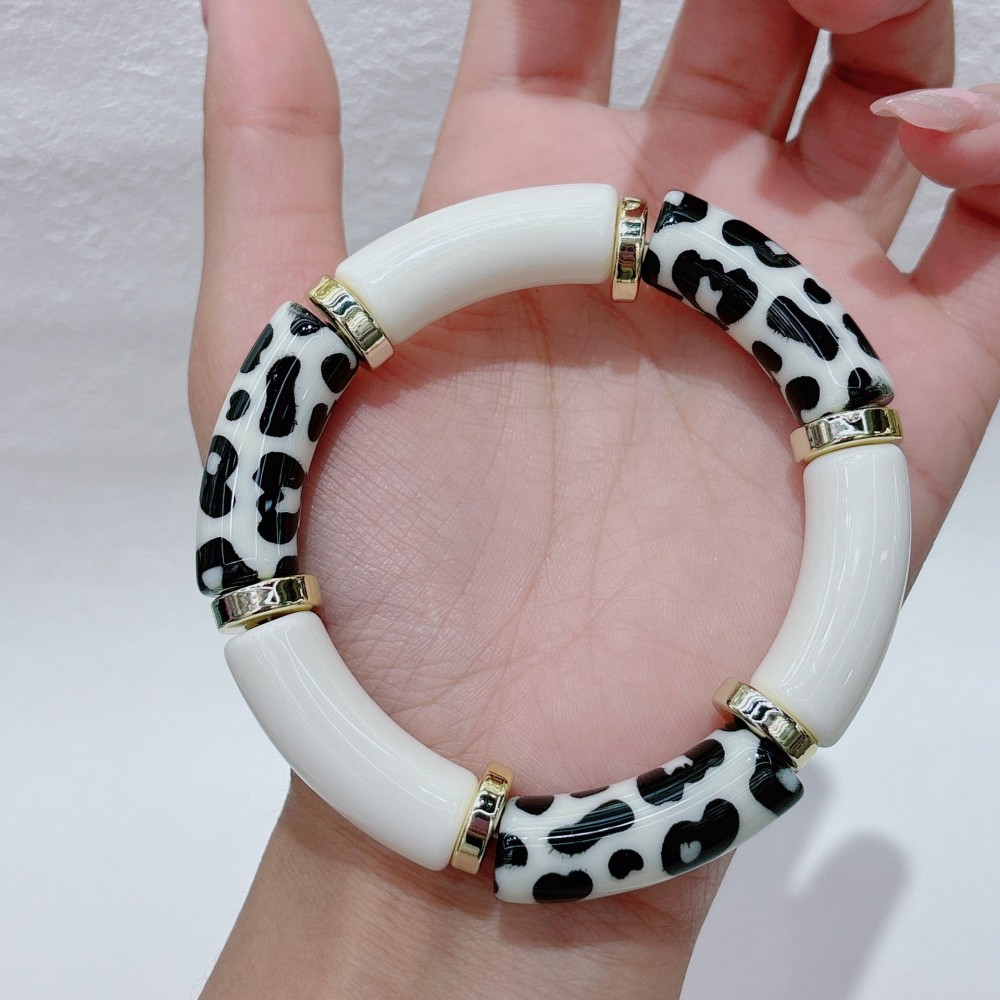 Fashion Personality New Leopard Bend Tube Bracelet