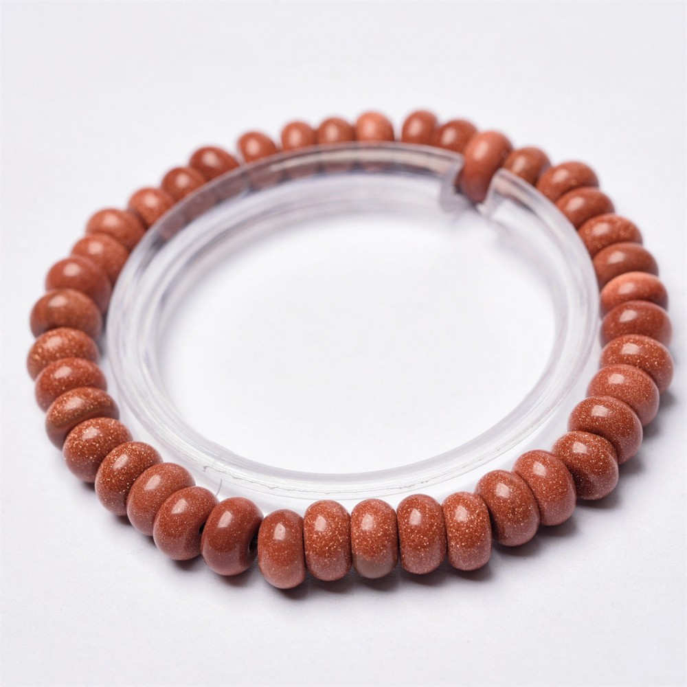 6mm natural stone abacus beads bracelet