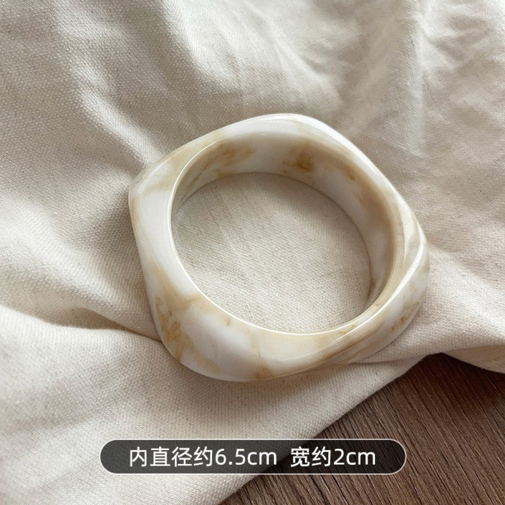 Vintage Acrylic Geometric Irregular Ring Resin Bracelet