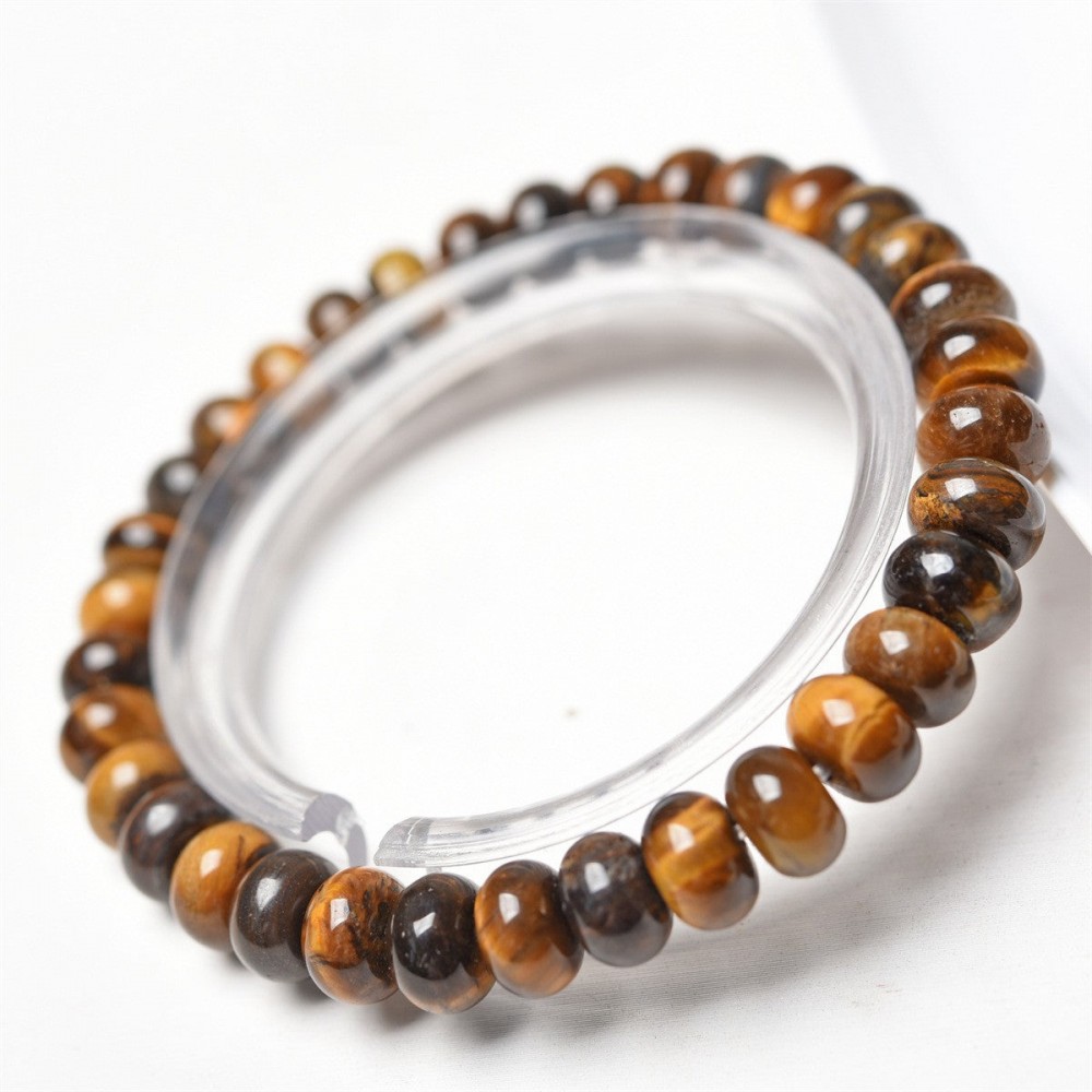 6mm natural stone abacus beads bracelet