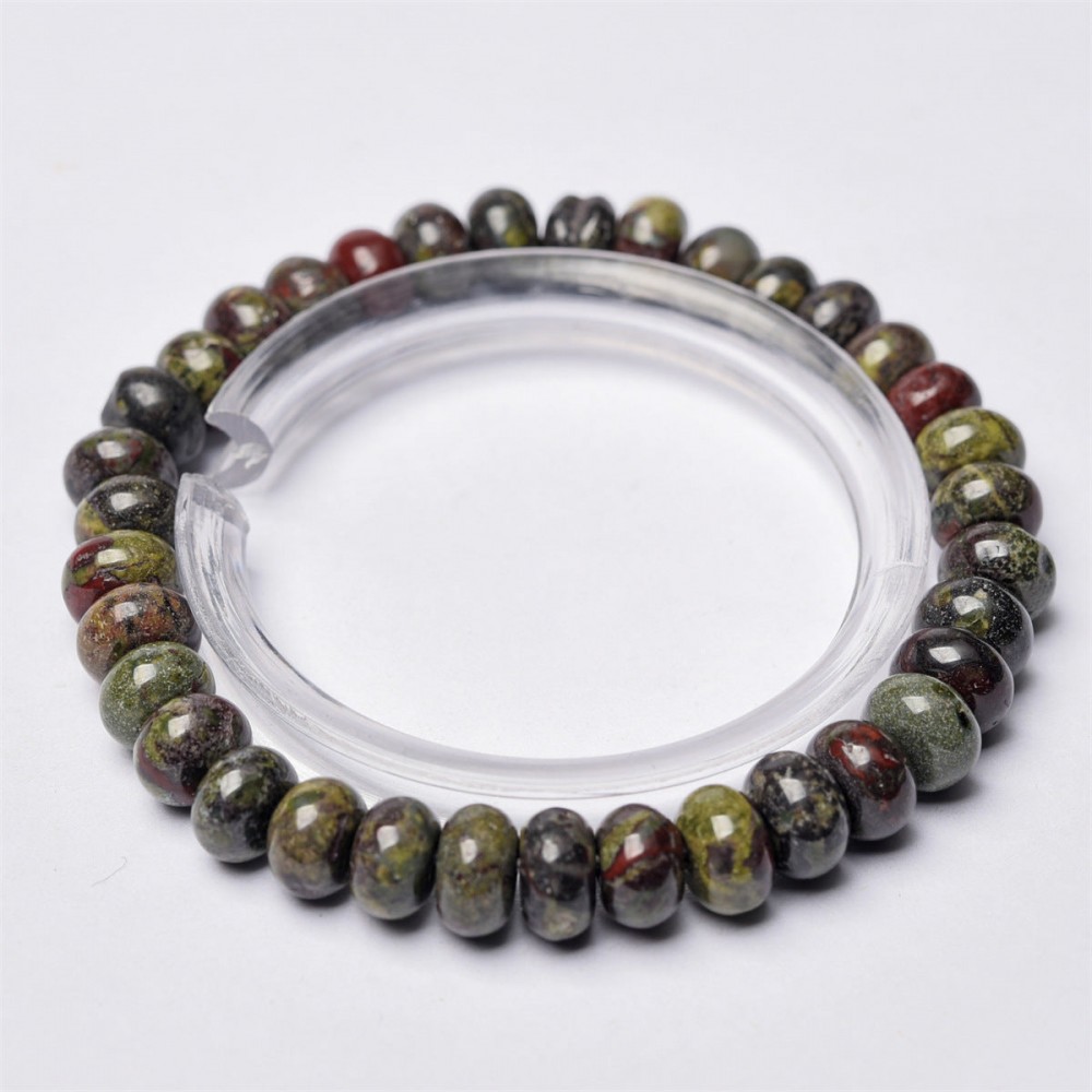 6mm natural stone abacus beads bracelet