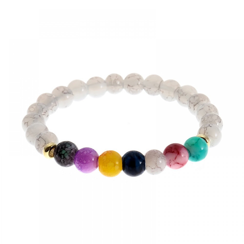 Natural Volcanic Stone Colorful Bracelet