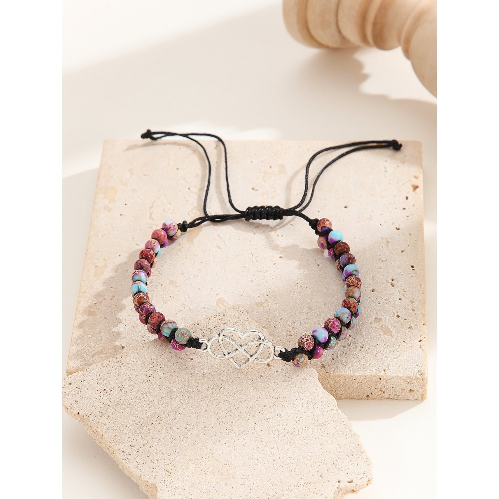 Hand Woven Turquoise Natural Stone Double Bracelet