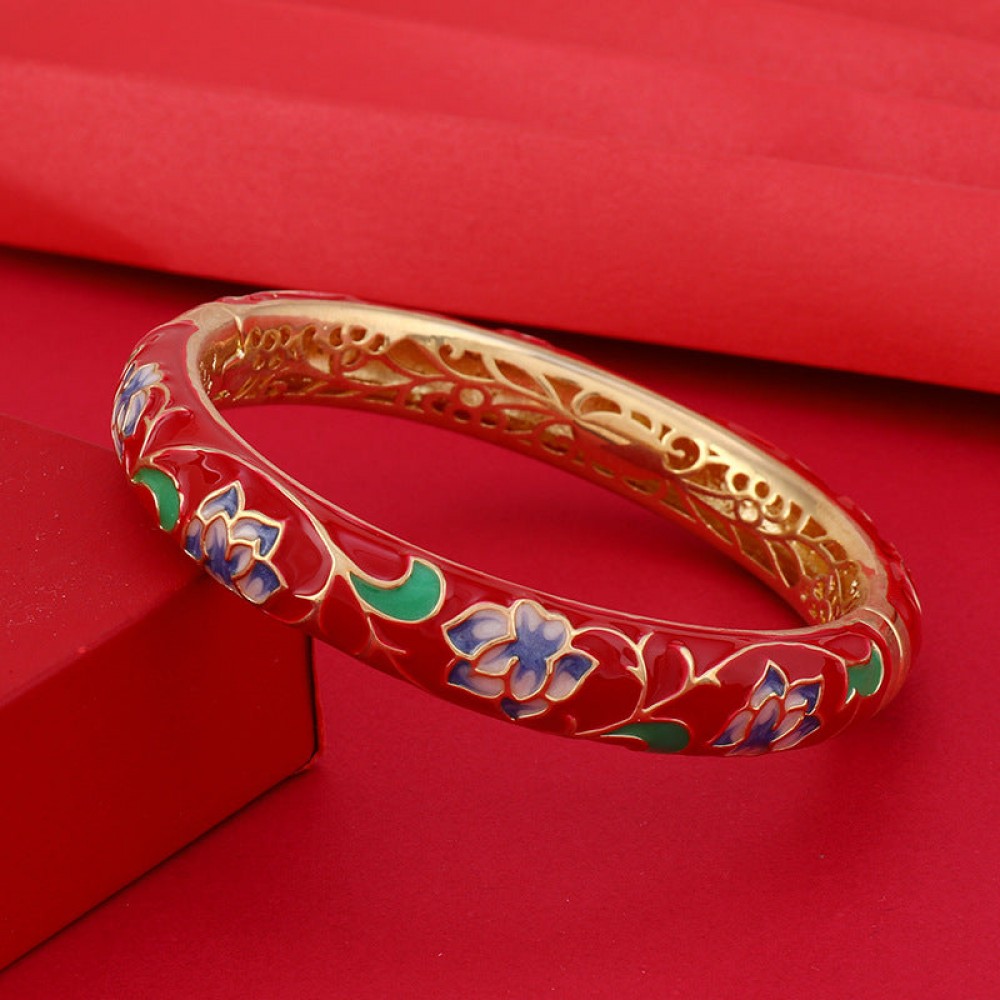 Traditional Copper Cloisonne Bracelet