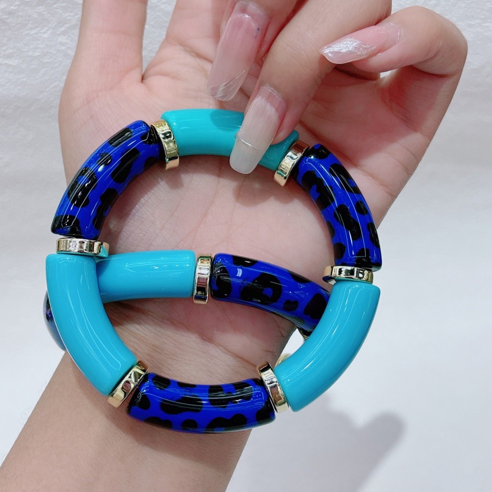 Fashion Personality New Leopard Bend Tube Bracelet