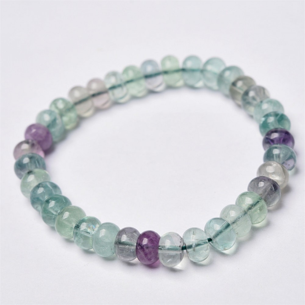 6mm natural stone abacus beads bracelet