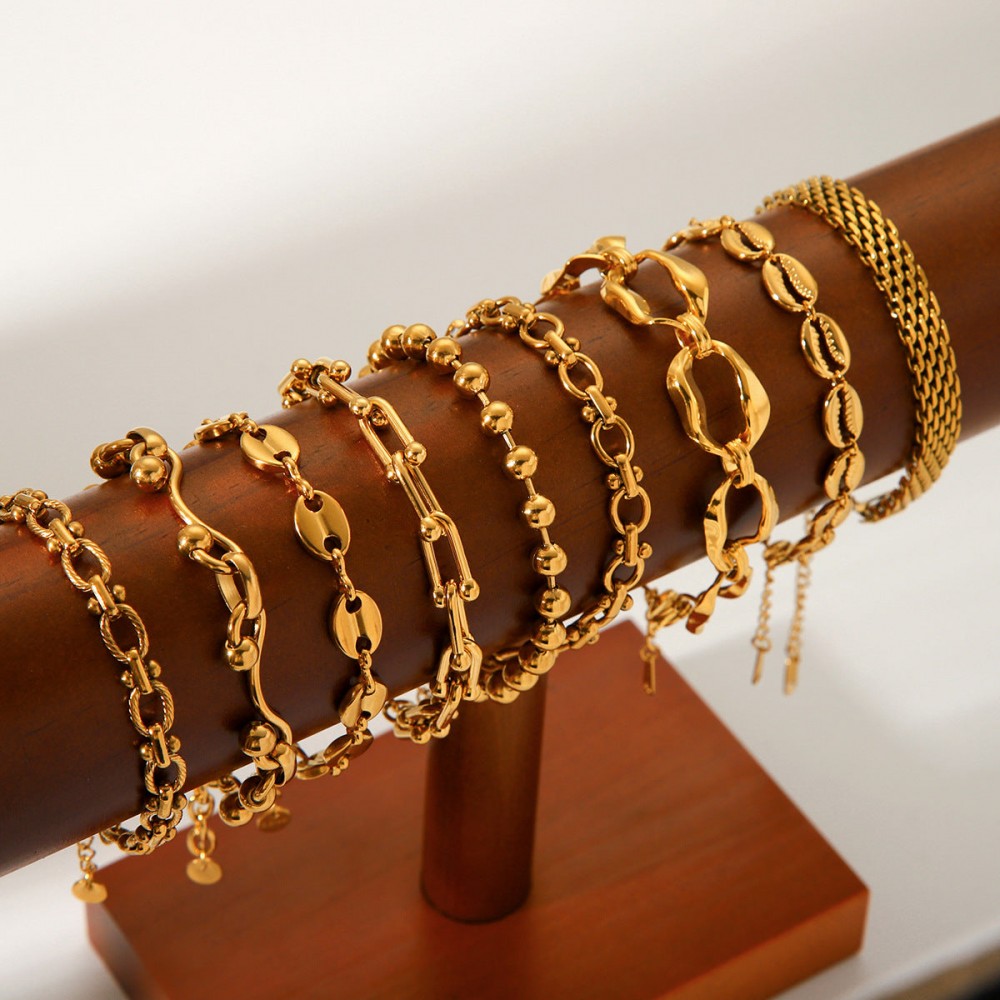 Hot Selling 18K Gold Plated Bracelet Stainless Steel Bracele