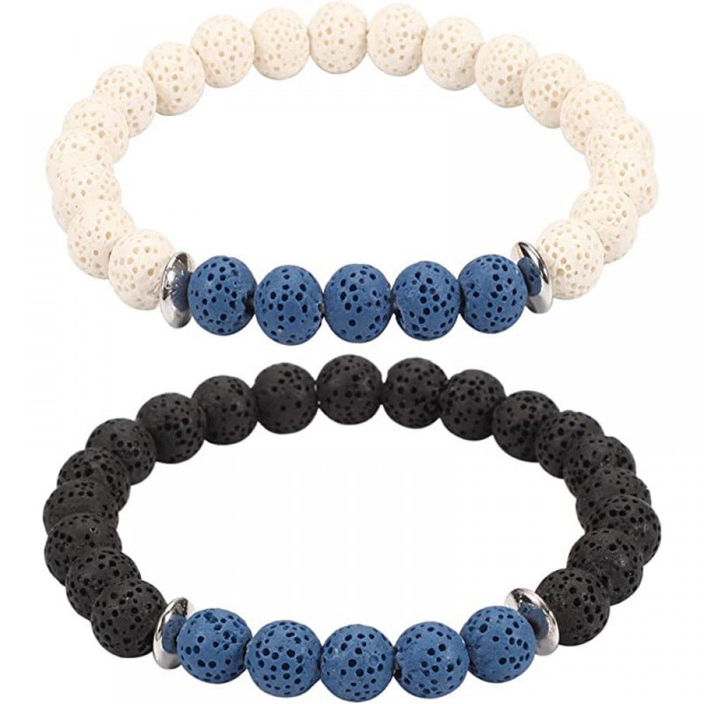 Black Gallstone Color Frosted Bracelet OLY-BT-LongR037