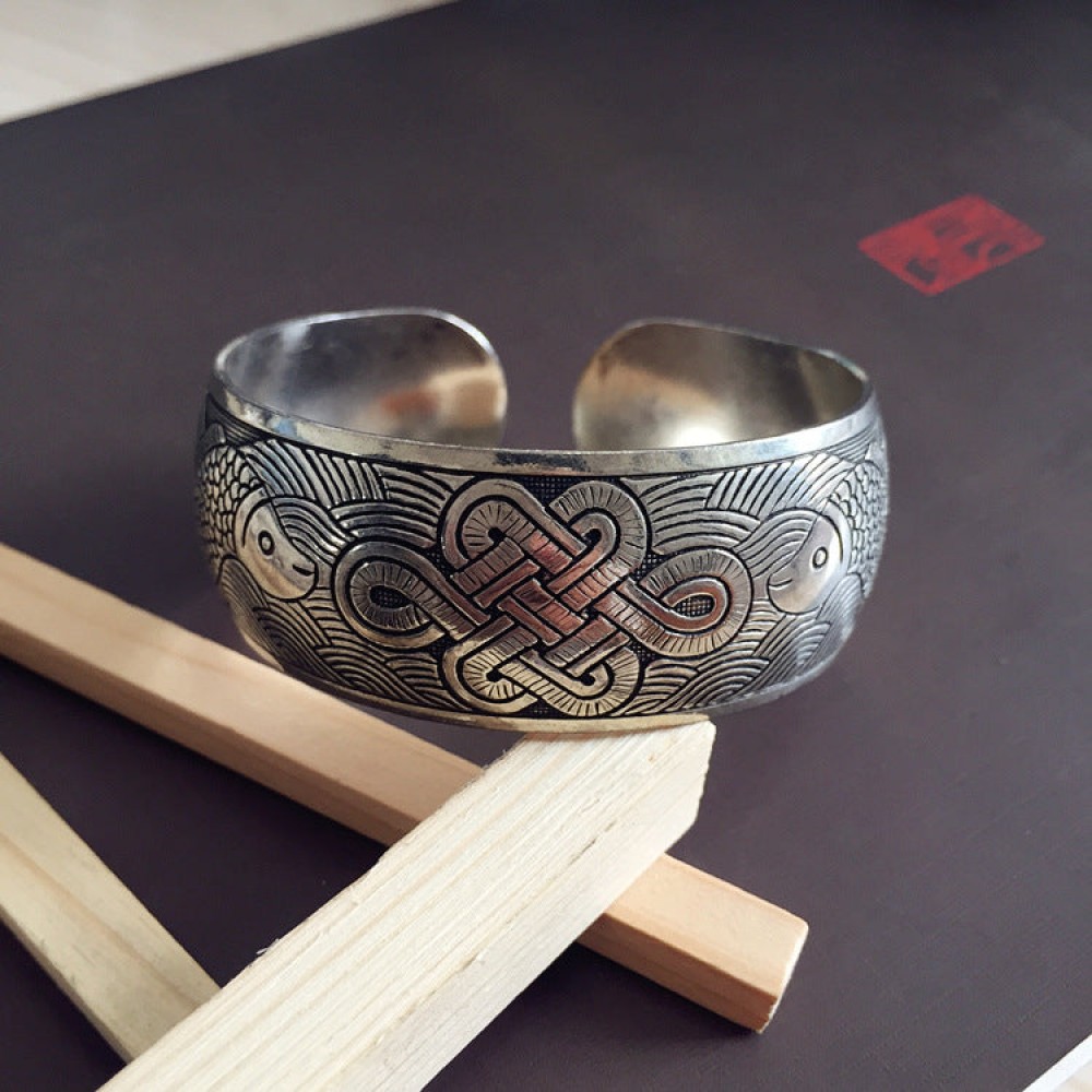 Retro Ethnic Style Silver Bracelet