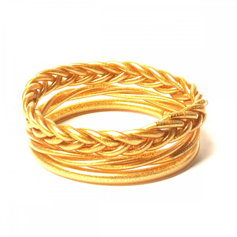 Braided Bracelet PVC Silicone Tube Leopard Leather Bracelet 