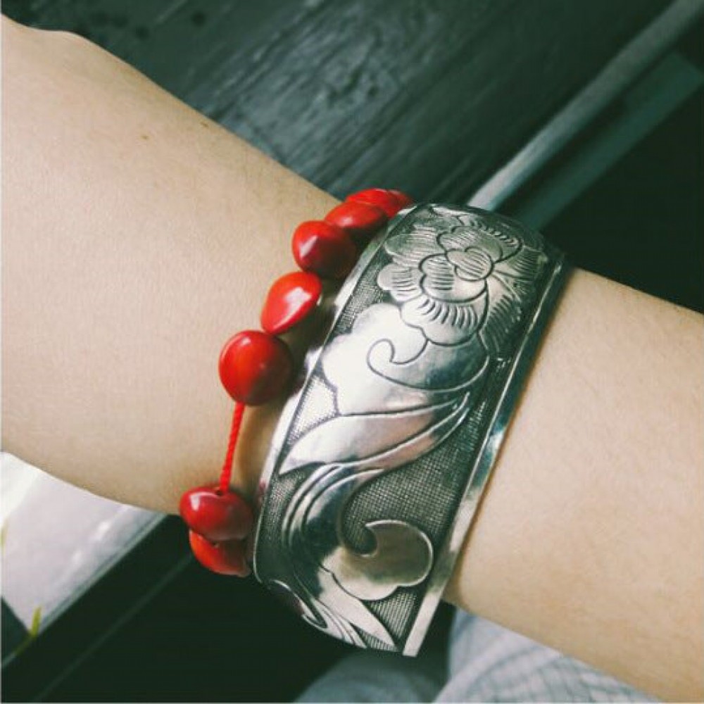 Retro Ethnic Style Silver Bracelet