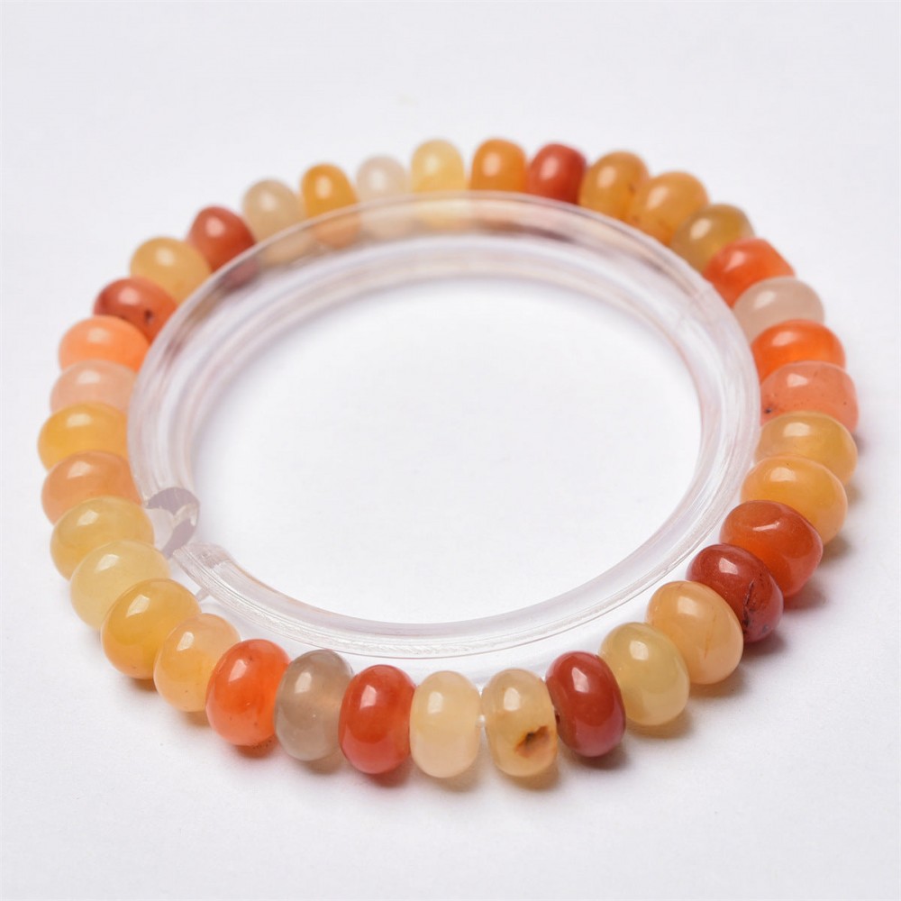 6mm natural stone abacus beads bracelet