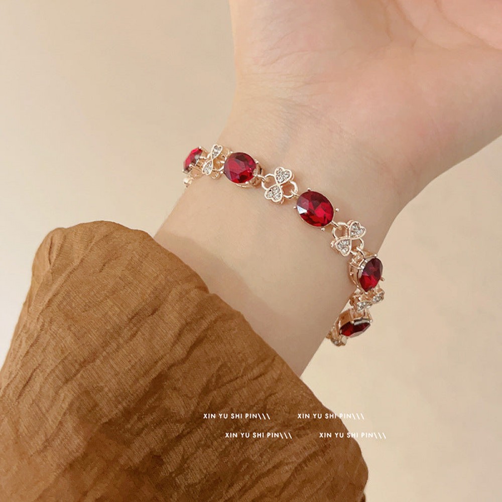 Super shiny red zircon high-end fashion all-match red snake 