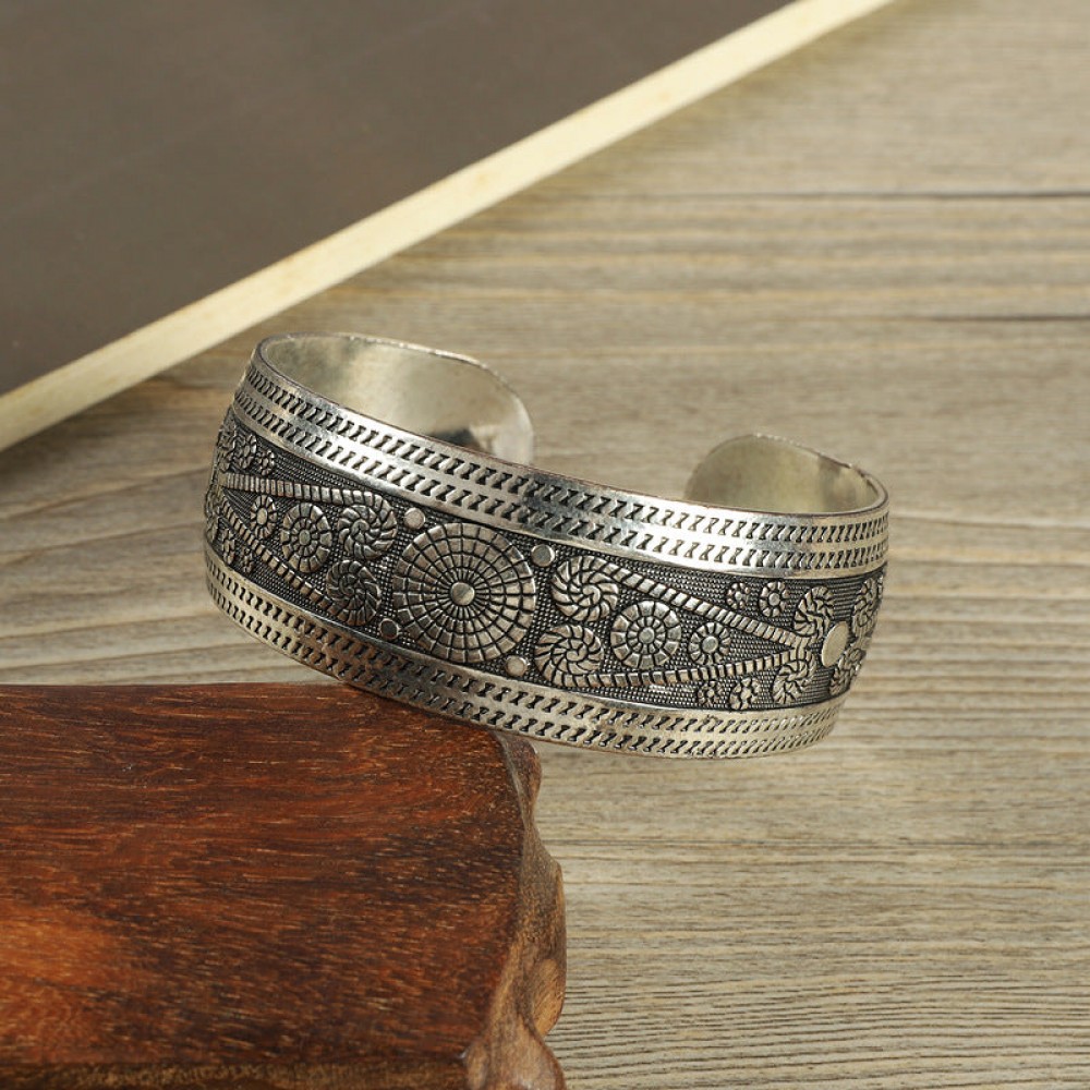 Retro Ethnic Style Silver Bracelet