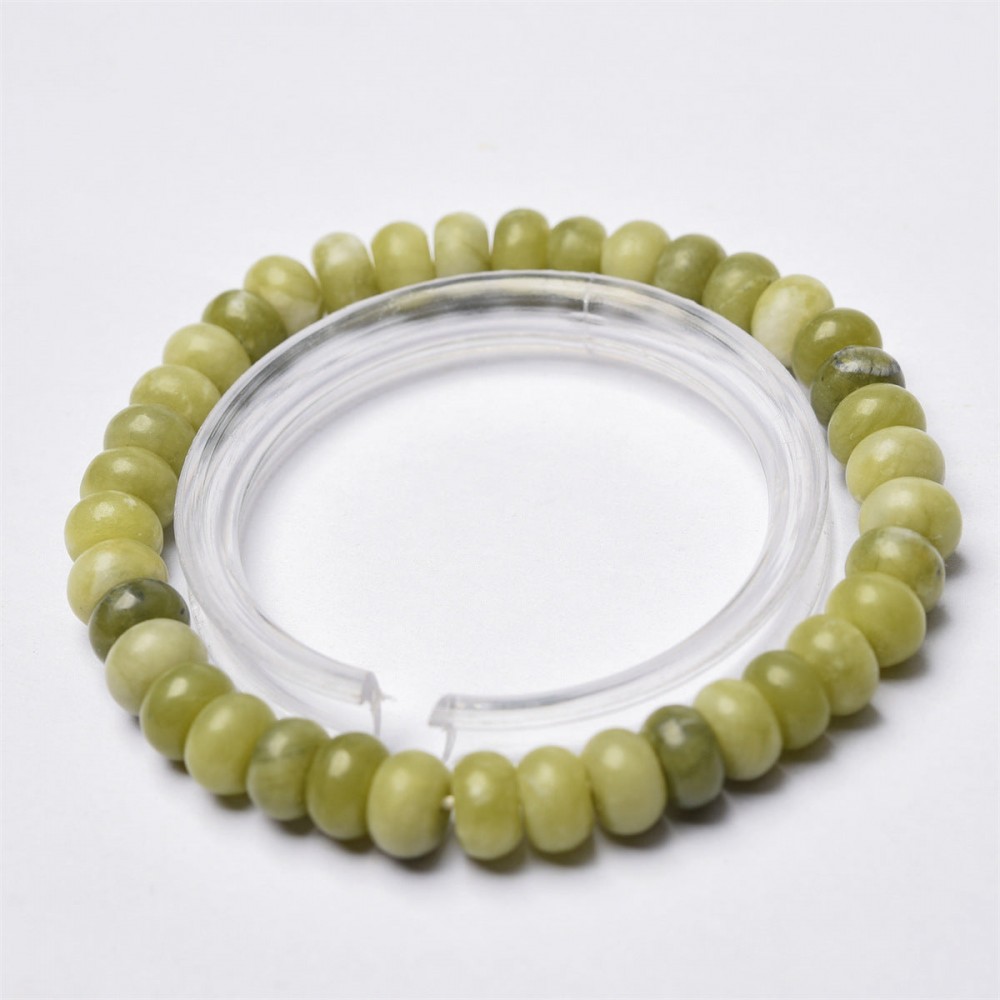 6mm natural stone abacus beads bracelet