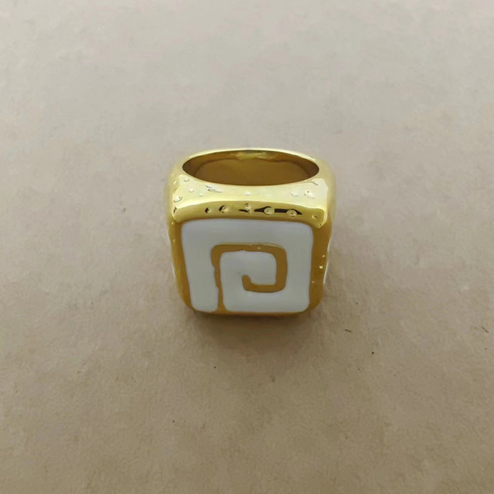 enamel color contrast bracelet French niche design retro sim