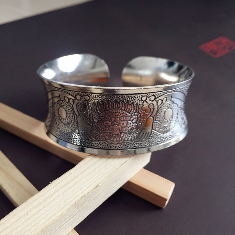 Retro Ethnic Style Silver Bracelet
