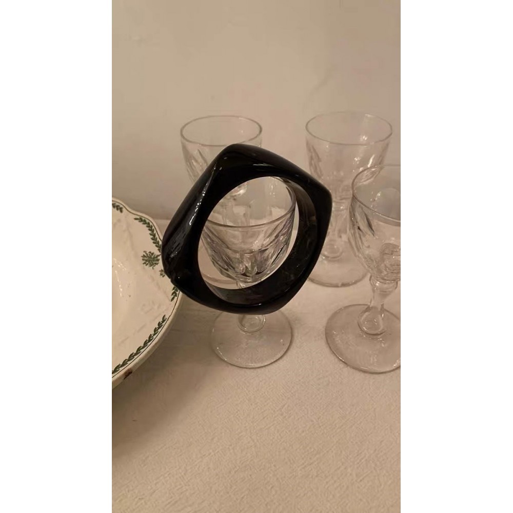 Vintage Acrylic Geometric Irregular Ring Resin Bracelet