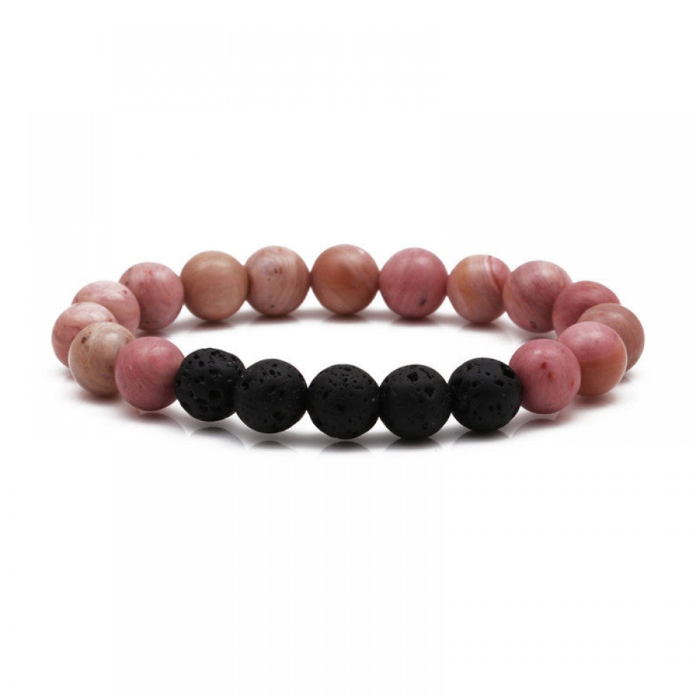 Stretch Volcanic Stone Natural Stone Beaded Bracelet