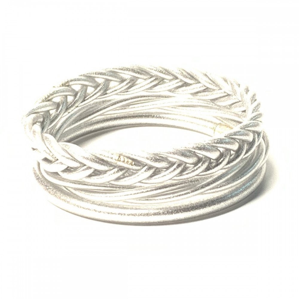 Braided Bracelet PVC Silicone Tube Leopard Leather Bracelet 