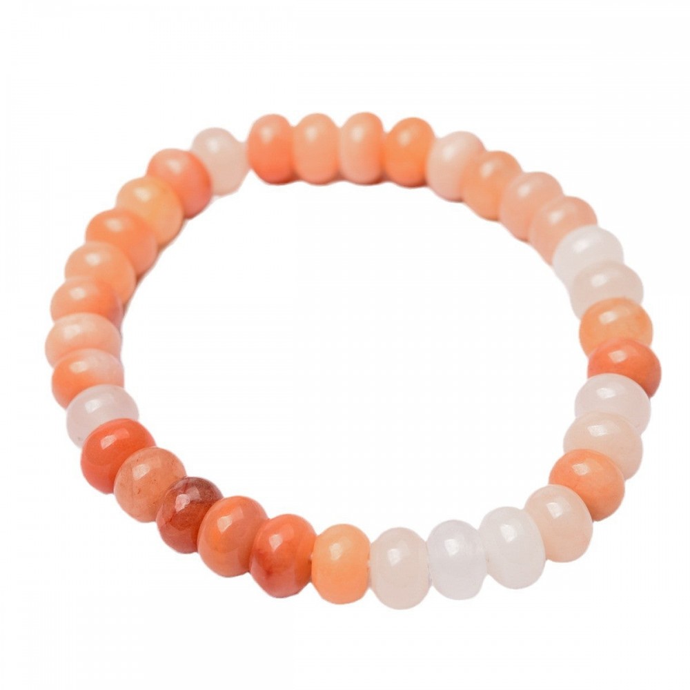 6mm natural stone abacus beads bracelet