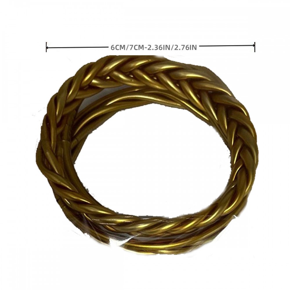 6-strand braided bracelet silicone tube leopard leather brac