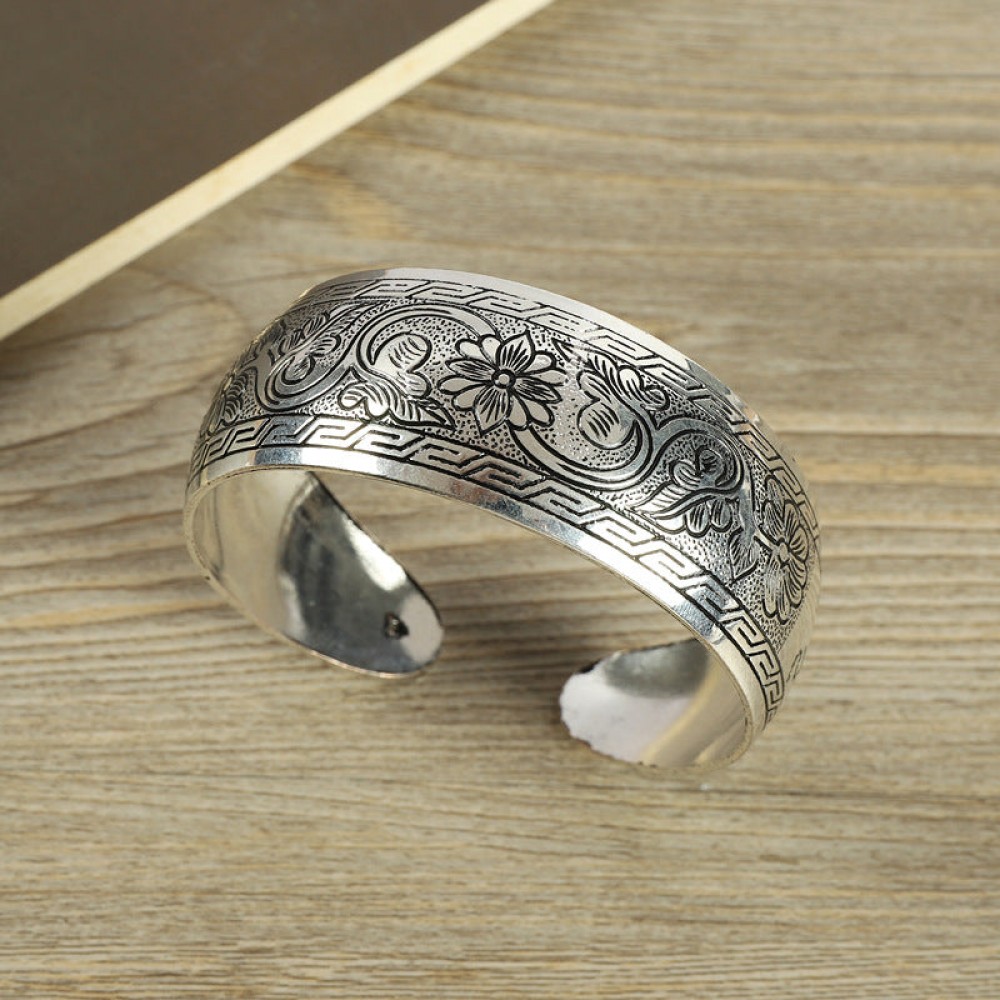 Retro Ethnic Style Silver Bracelet