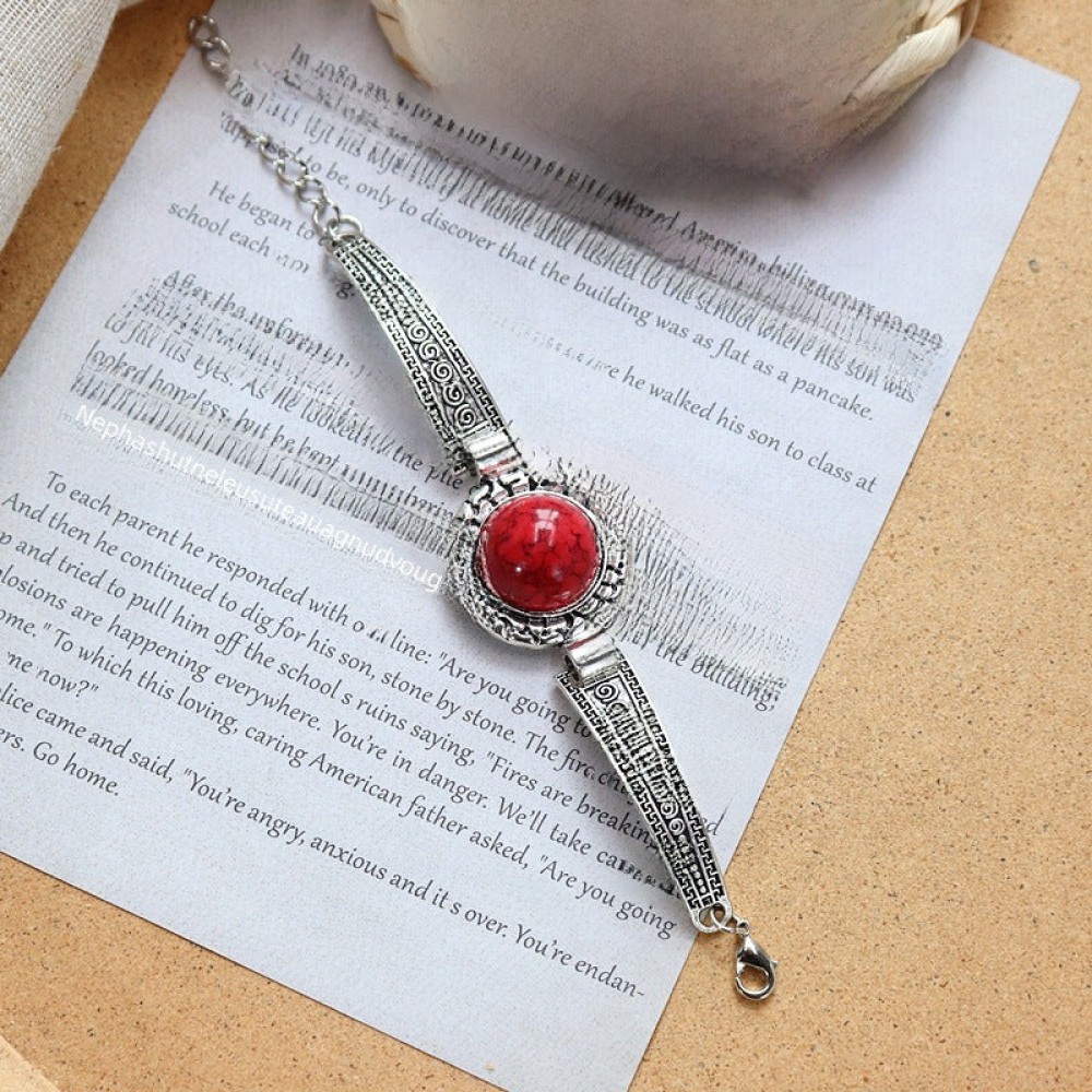 Colored Stone All-match Simple Bracelet