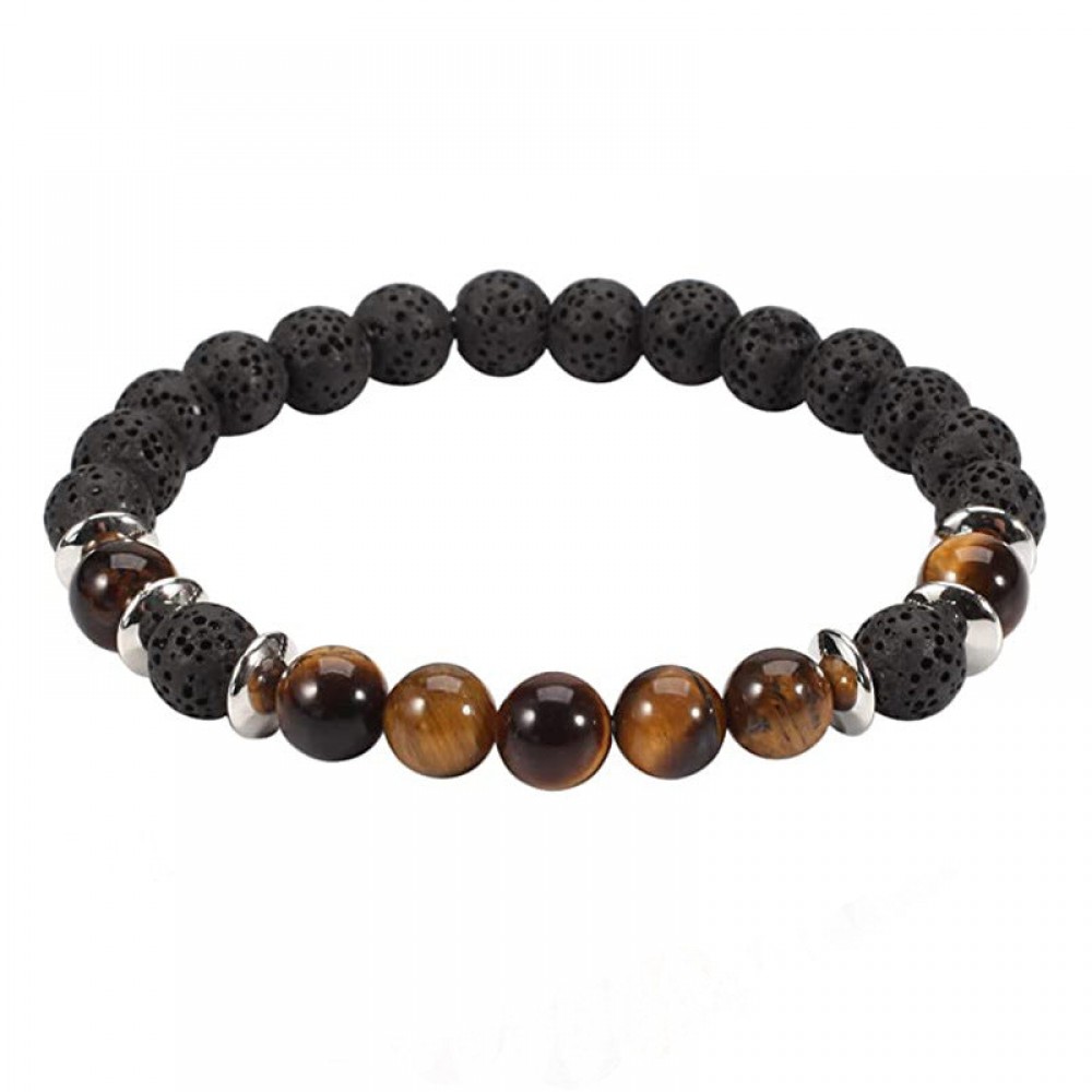Black Gallstone Color Frosted Bracelet OLY-BT-LongR037