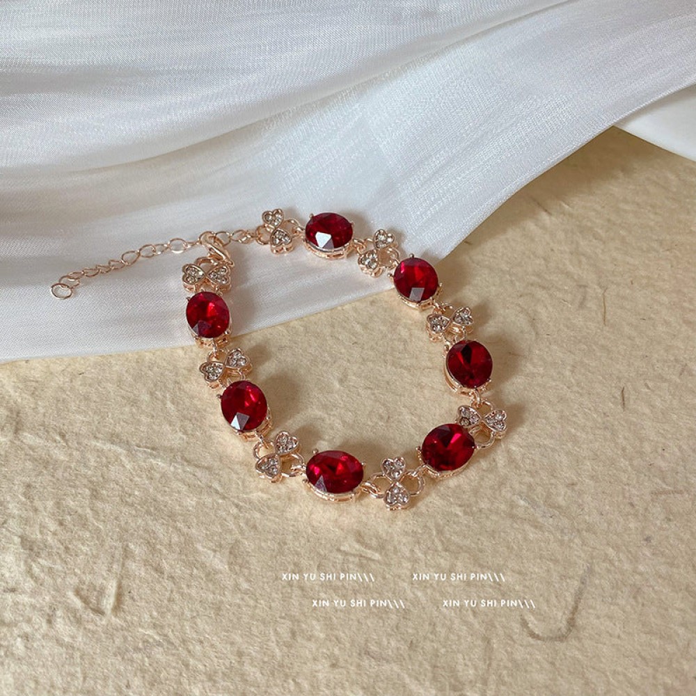 Super shiny red zircon high-end fashion all-match red snake 