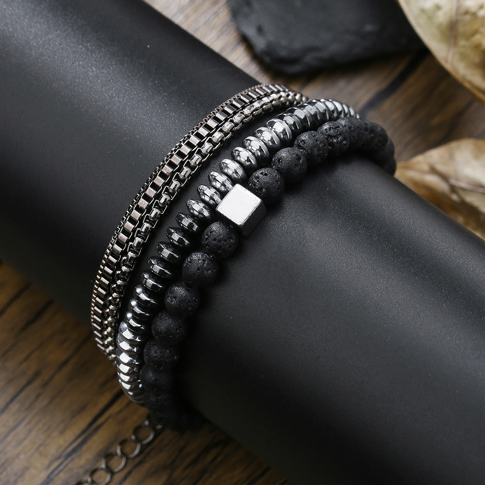 Micro-paved Zirconia Dice Bracelet Set