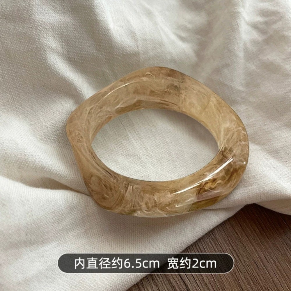 Vintage Acrylic Geometric Irregular Ring Resin Bracelet