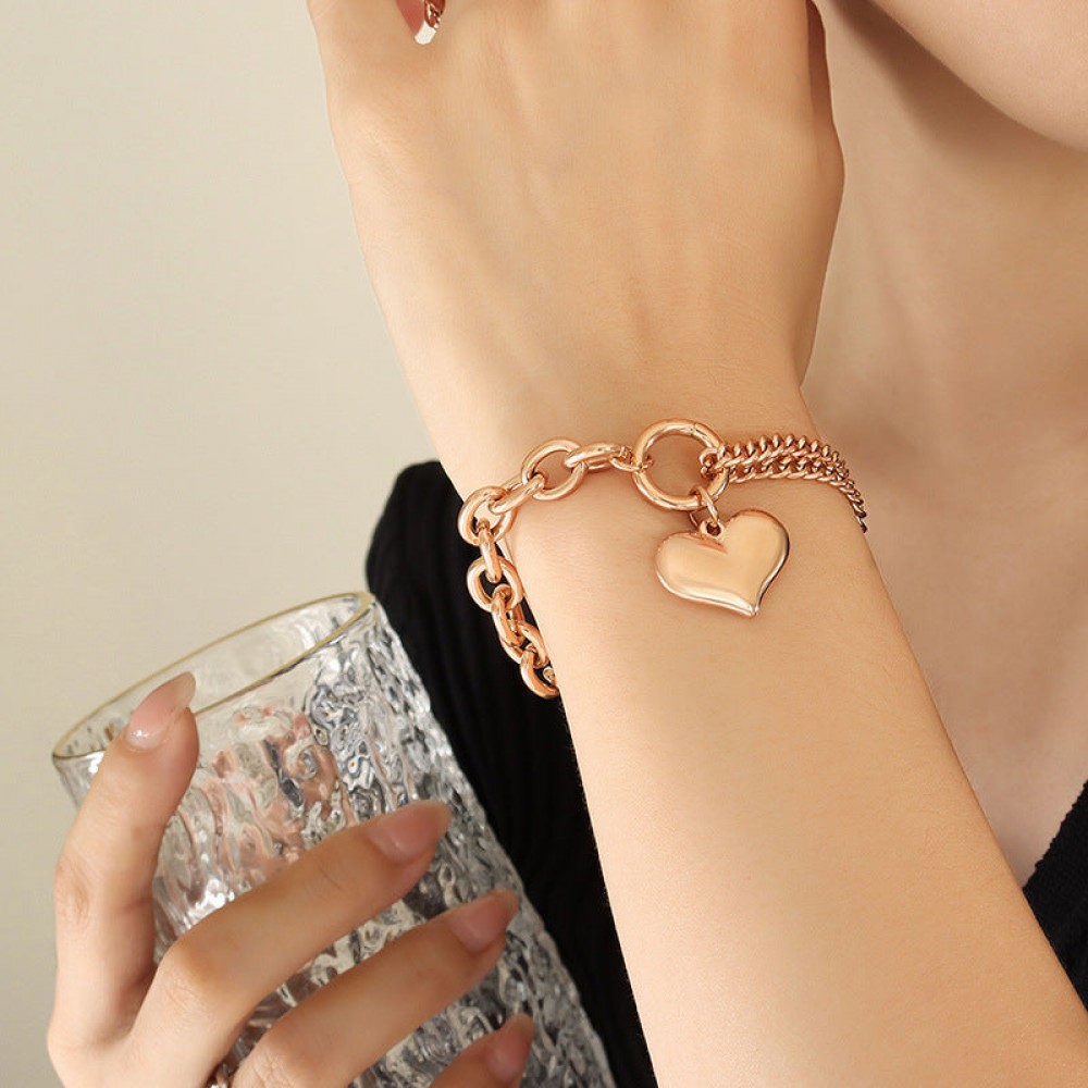 titanium steel 18K gold plated Cuban chain splicin