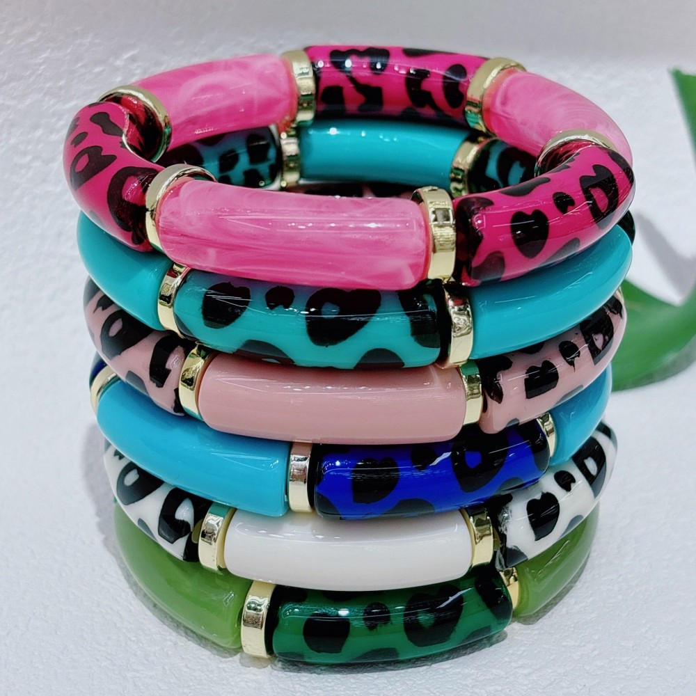 Fashion Personality New Leopard Bend Tube Bracelet