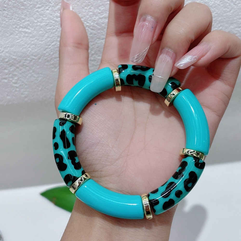 Fashion Personality New Leopard Bend Tube Bracelet