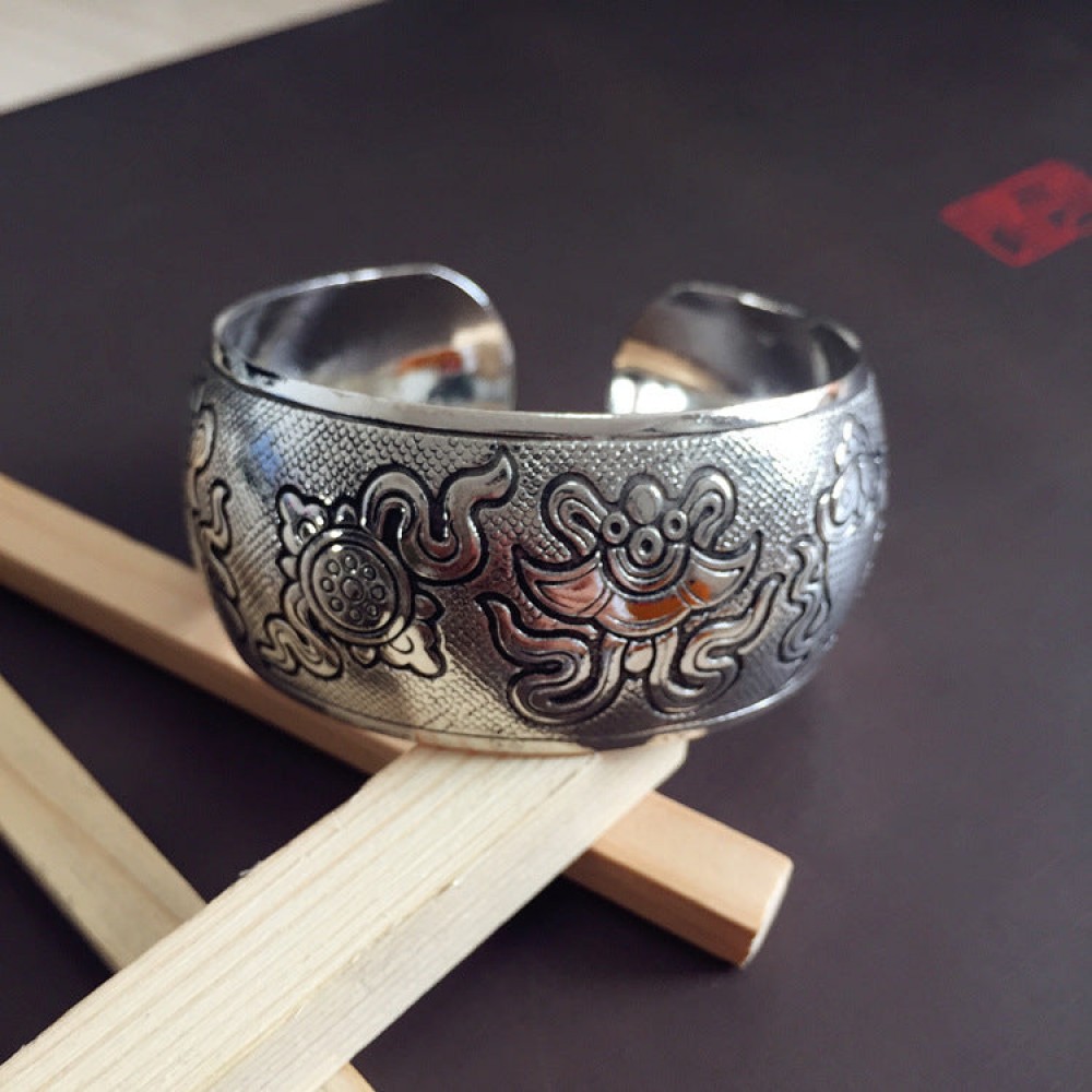 Retro Ethnic Style Silver Bracelet