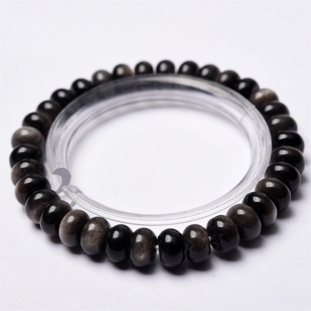 6mm natural stone abacus beads bracelet