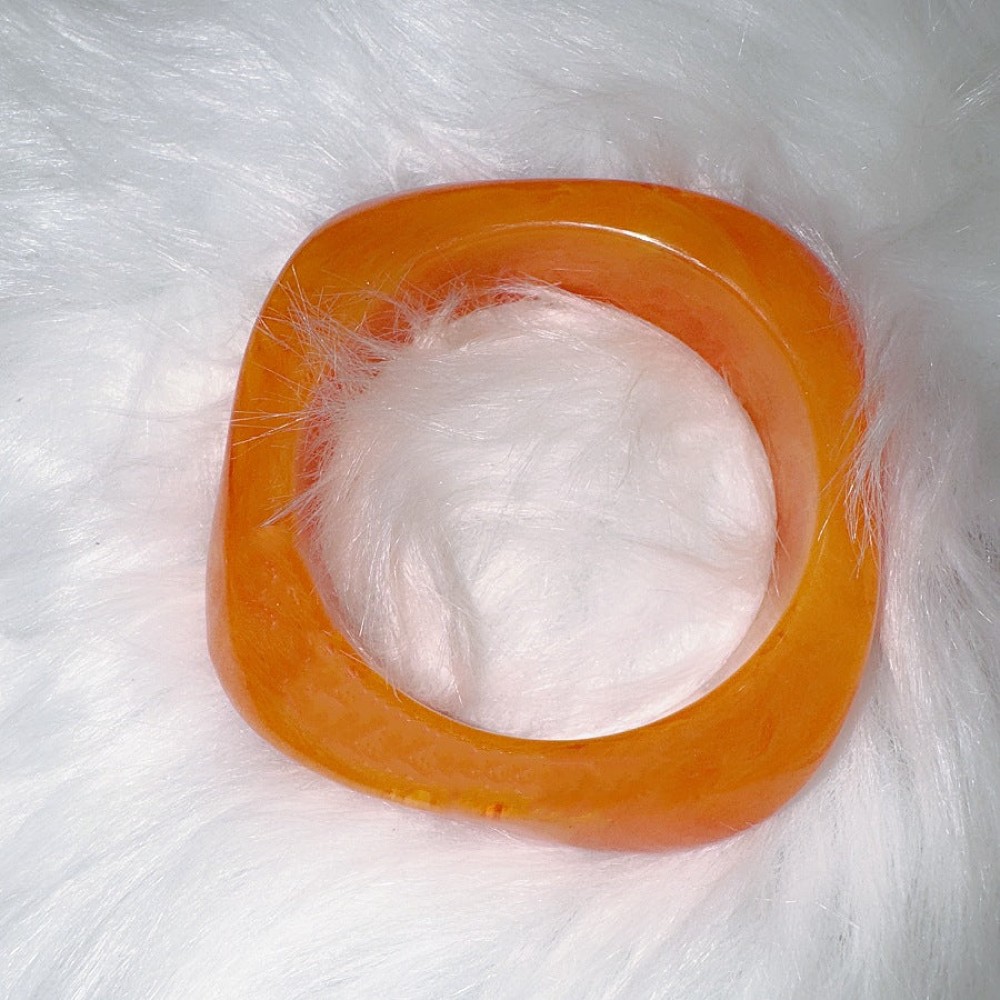 Vintage Acrylic Geometric Irregular Ring Resin Bracelet