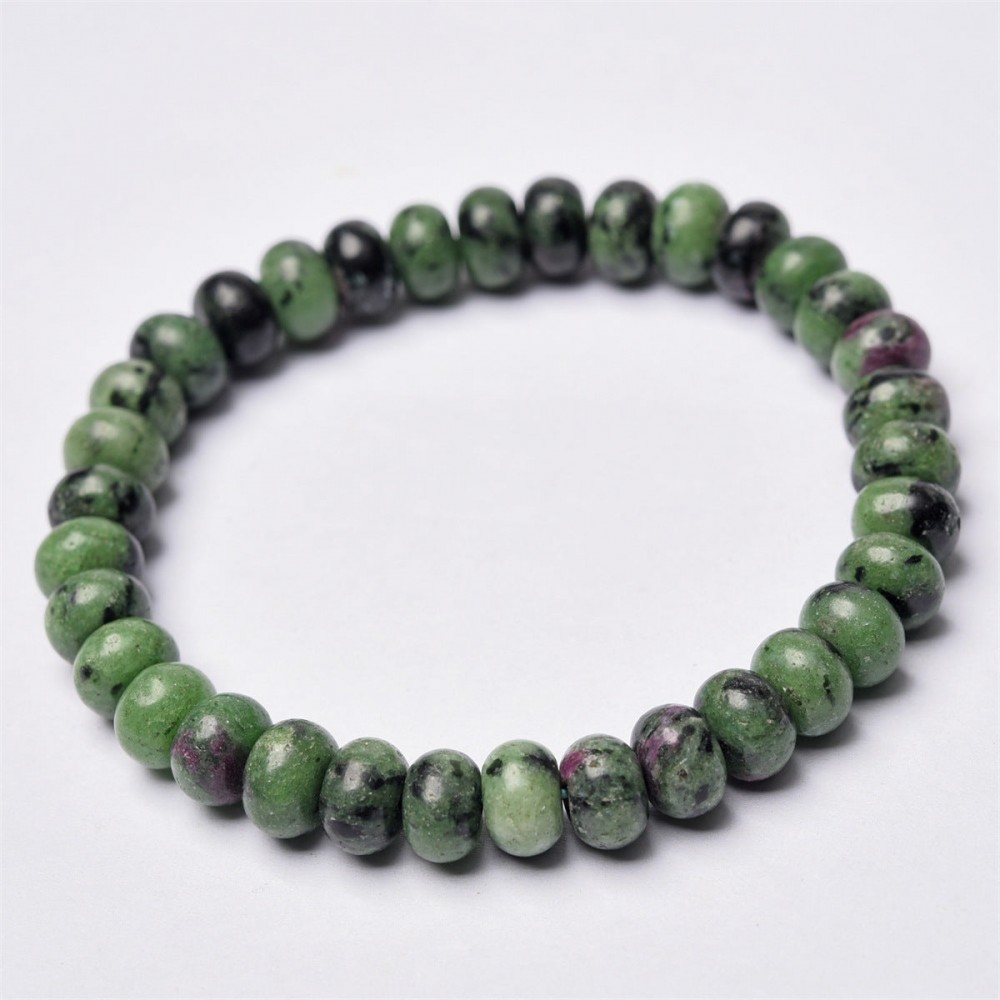 6mm natural stone abacus beads bracelet