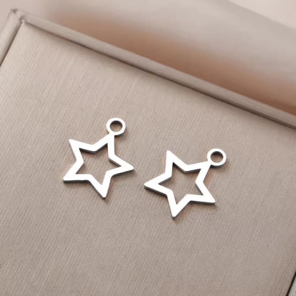 18k gold five-pointed star pendant handmade diy bracelet cha