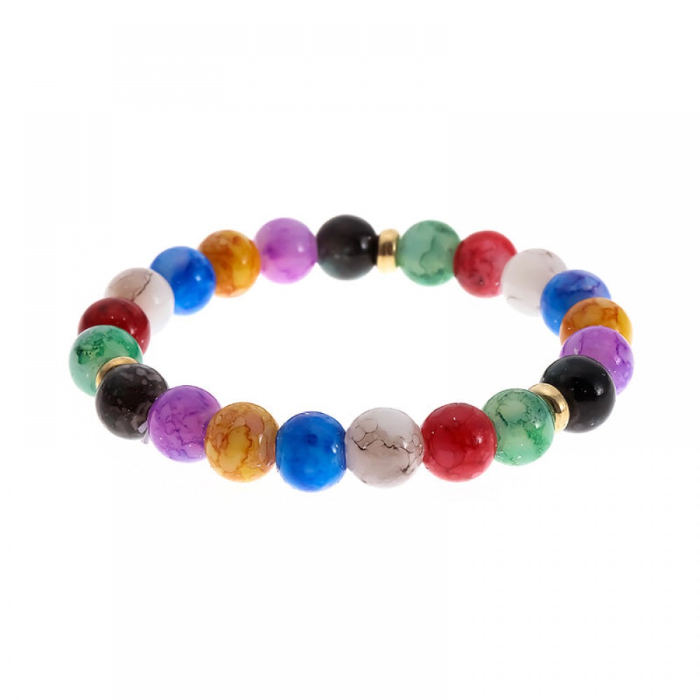 Natural Volcanic Stone Colorful Bracelet