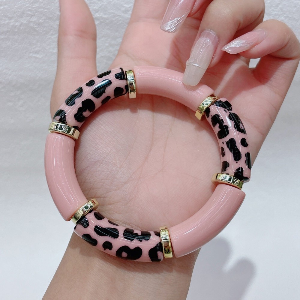 Fashion Personality New Leopard Bend Tube Bracelet