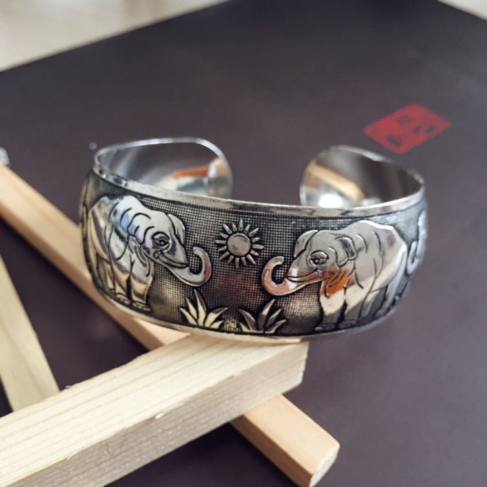 Retro Ethnic Style Silver Bracelet