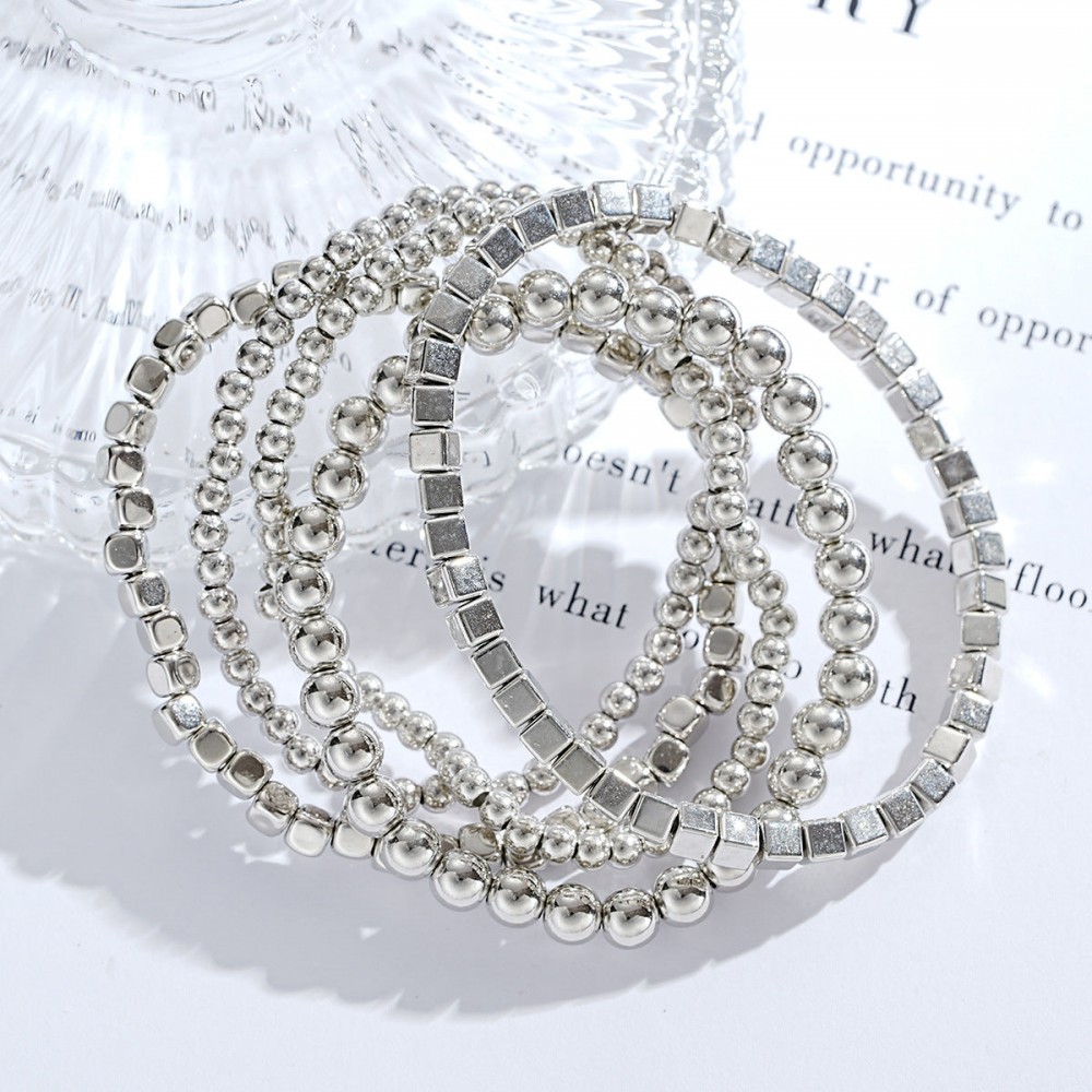Gold vintage round bead bracelet