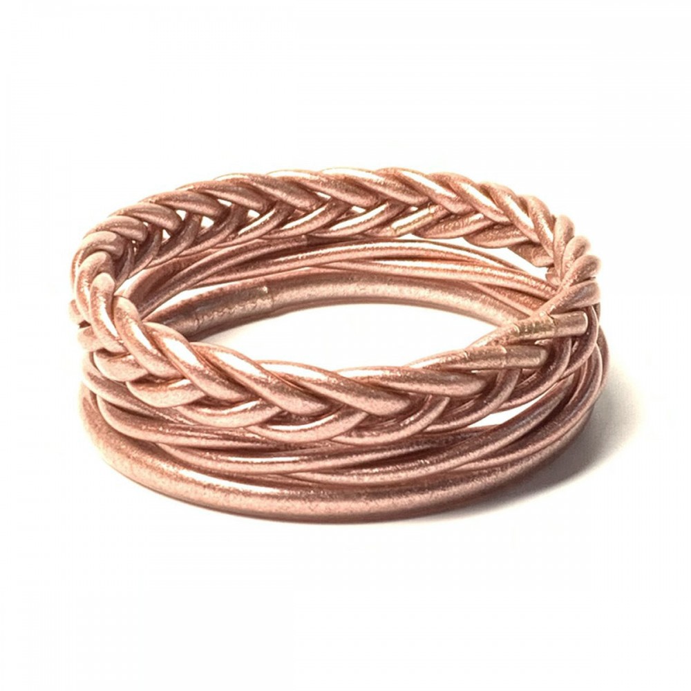 Braided Bracelet PVC Silicone Tube Leopard Leather Bracelet 