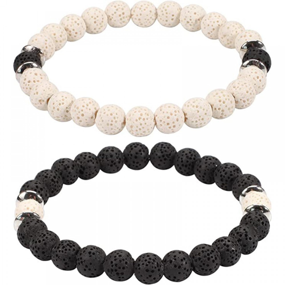 Black Gallstone Color Frosted Bracelet OLY-BT-LongR037